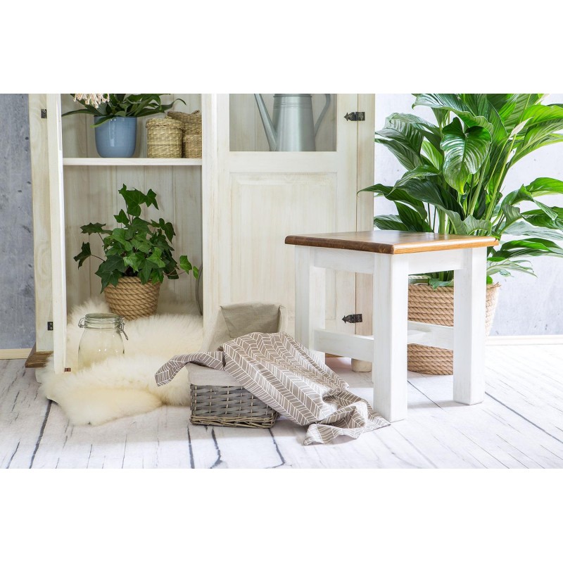 taboret kuchenny z litego drewna