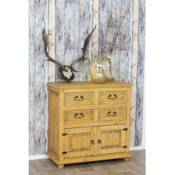 komoda drewniana z uchwytami retro