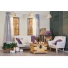 woskowany drewniany kufer do salonu