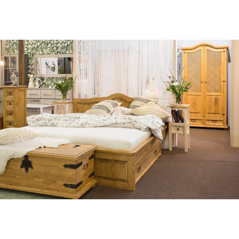Drewniane łóżko podwójne ACC 04
