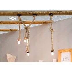 Rustykalna lampa sznurowa 100 cm