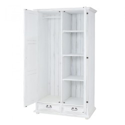 Szafa sosnowa woskowana SZY 101 /B SLIM z przegrodą