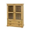 Drewniana komoda przeszklona COM 108 /B SLIM