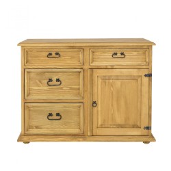 Komoda z drewna woskowana COM 103 SLIM