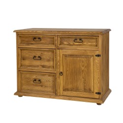 Komoda z drewna woskowana COM 103 SLIM