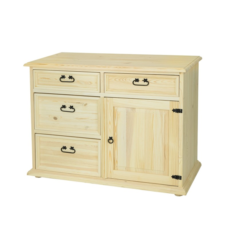 Komoda z drewna woskowana COM 103 SLIM