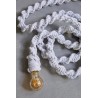 pleciona lampa sznurowa szara