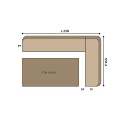 Drewniana ławka narożna SIL 19 /A /P150