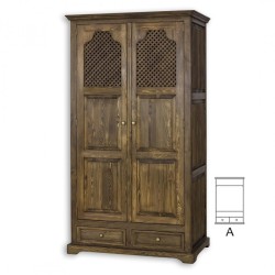 Drewniana szafa w stylu boho SZY 07 /A – CARBONE