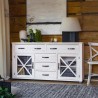 Bielona komoda drewniana SEL 19