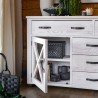 Bielona komoda drewniana SEL 19
