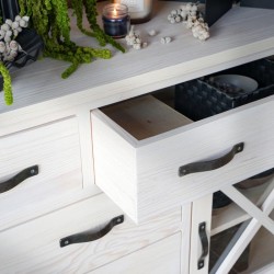 Bielona komoda drewniana SEL 19