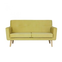 żółta tapicerowana sofa
