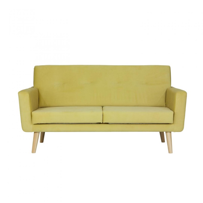 żółta tapicerowana sofa