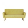 żółta tapicerowana sofa