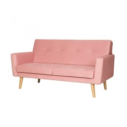 różowa tapicerowana sofa
