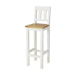 Drewniany hoker kuchenny SIL10 drewniany woskowany - Meblo-Wosk
