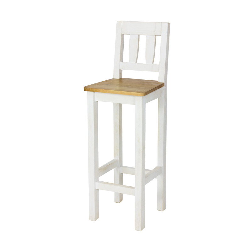 Drewniany hoker kuchenny SIL10 drewniany woskowany - Meblo-Wosk