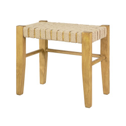 Rustykalny taboret plecione siedzisko - Meblo-Wosk Producent