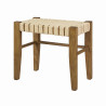 Rustykalny taboret plecione siedzisko - Meblo-Wosk Producent