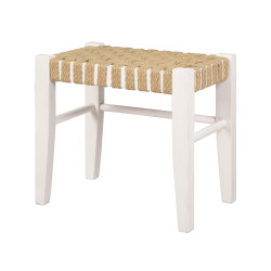 Rustykalny taboret plecione siedzisko - Meblo-Wosk Producent