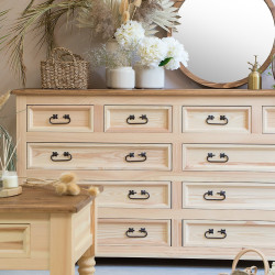 Rustykalna komoda z drewna COM 04