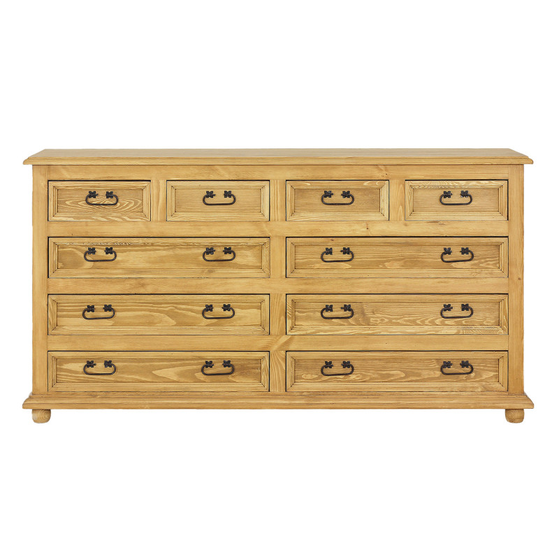 Rustykalna komoda z drewna COM 04