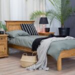 drewniane łóżko 90x200 retro
