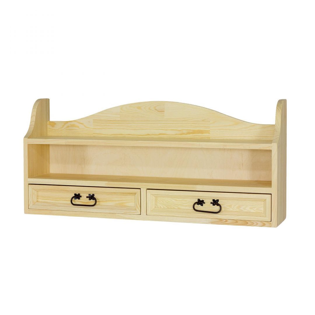 półka z szufladami z drewna litego