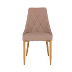 krzesło tapicerowane z drewnianymi nóżkami