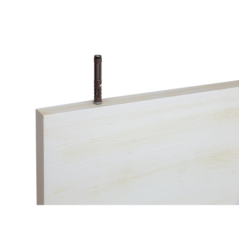 białe półki drewniane do salonu