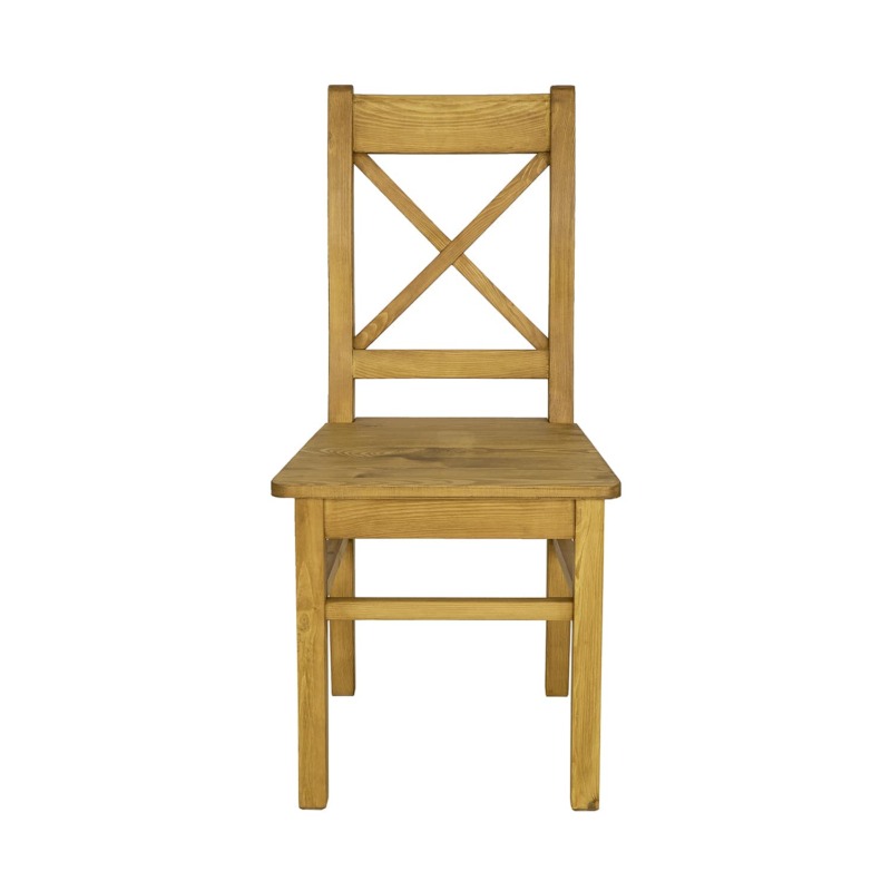 krzesło drewniane krzyżyk