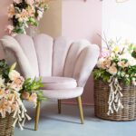 fotel pudrowy roz