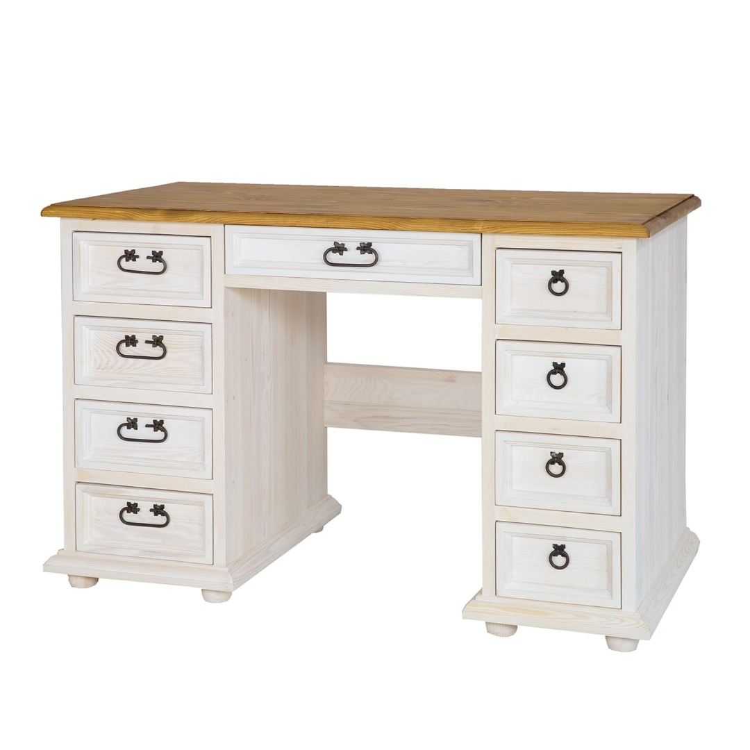 białe biurko drewniane bik04